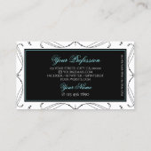 装飾用白黒きらめくダイヤ華美ン 名刺 (裏面)