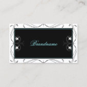 装飾用白黒きらめくダイヤ華美ン 名刺 (正面)