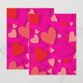 装飾用紙のハート2 ノートカード (正面/裏面)