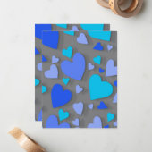 装飾用紙ハート4 ノートカード (正面/裏面インサイチュ)