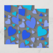 装飾用紙ハート4 ノートカード (正面/裏面)