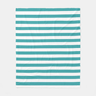 装飾用緑の白ストライプの色トレンドカラーモダン フリースブランケット