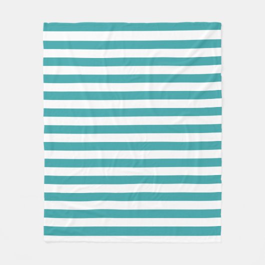装飾用緑の白ストライプの色トレンドカラーモダン フリースブランケット (正面)