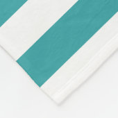 装飾用緑の白ストライプの色トレンドカラーモダン フリースブランケット (角)