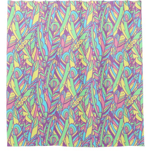 装飾用羽毛シャワーカーテン シャワーカーテン (正面)