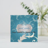 装飾用葉の+旋回、結婚式招待状 招待状 (スタンド正面)