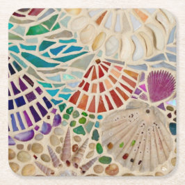 装飾用貝殻 スクエアペーパーコースター