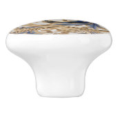 装飾用金ゴールドブルーホワイトフィリグラースワールオルブ セラミックノブ (側面)