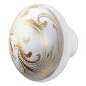 装飾用金ゴールドホワイトフィリグラースワールオルブ セラミックノブ (右)