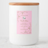 装飾用金ゴールドライトベビーピンク製品ラベルロゴ フードラベル (正面)