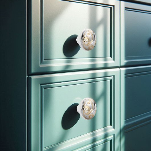 装飾用銀および金ゴールドメタリック光沢球体 セラミックノブ