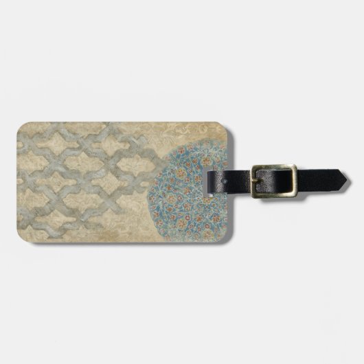 装飾用銀タペストリーフローラ配列 ラゲッジタグ (正面横)