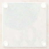 装飾用銀タペストリーフローラ配置 ガラスコースター (裏面)