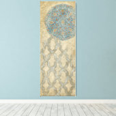 装飾用銀タペストリーフローラ配置 キャンバスプリント (インサイチュ (ウッドフロア))