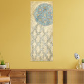 装飾用銀タペストリーフローラ配置 キャンバスプリント (インサイチュ (リビング))