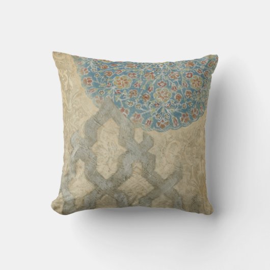 装飾用銀タペストリーフローラ配置 クッション (正面)