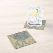 装飾用銀タペストリーフローラ配置 スクエアペーパーコースター (インサイチュ)