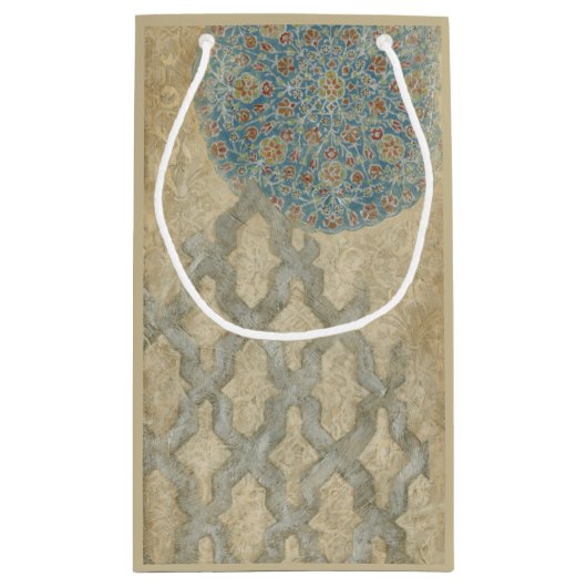 装飾用銀タペストリーフローラ配置 スモールペーパーバッグ (裏面)