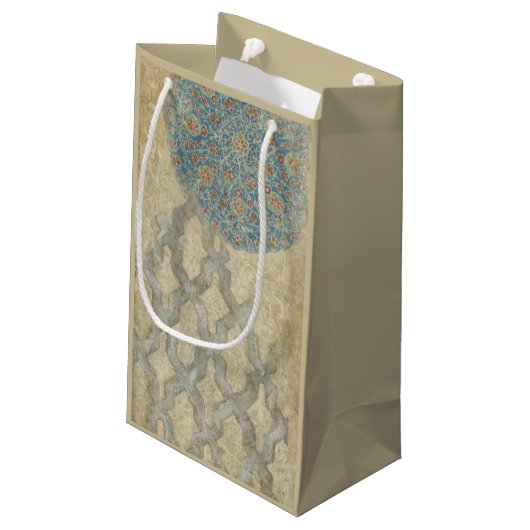 装飾用銀タペストリーフローラ配置 スモールペーパーバッグ (裏面アングル)