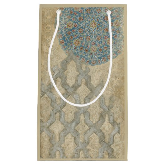 装飾用銀タペストリーフローラ配置 スモールペーパーバッグ (正面)