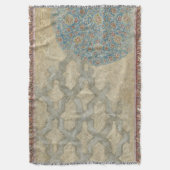 装飾用銀タペストリーフローラ配置 スローブランケット (正面縦)