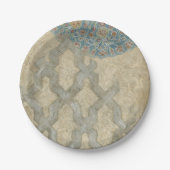 装飾用銀タペストリーフローラ配置 ペーパープレート (正面)