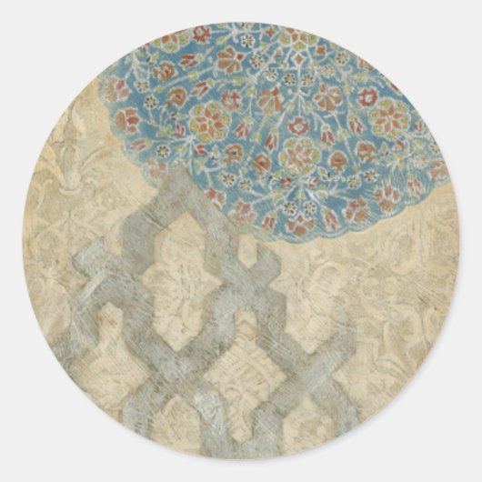 装飾用銀タペストリーフローラ配置 ラウンドシール (正面)