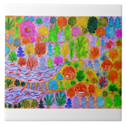 装飾用陶カラフル板 タイル (正面)