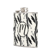 装飾用黒つる植物パターン フラスク (左)