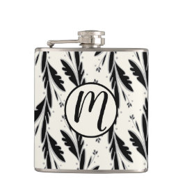 装飾用黒つる植物パターン フラスク