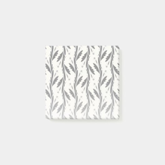 装飾用黒つる植物パターン ポストイット (正面)