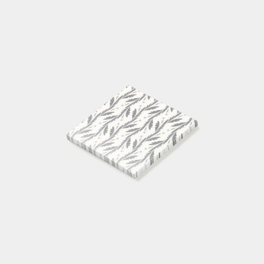 装飾用黒つる植物パターン ポストイット (アングル)