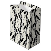 装飾用黒つる植物パターン ミディアムペーパーバッグ (裏面アングル)