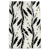 装飾用黒つる植物パターン ミディアムペーパーバッグ (正面)