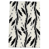 装飾用黒つる植物パターン ミディアムペーパーバッグ (裏面)