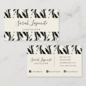 装飾用黒つる植物パターン 名刺 (正面/裏面)