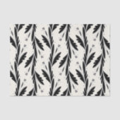 装飾用黒つる植物パターン 薄葉紙 (正面)