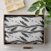 装飾用黒つる植物パターン 薄葉紙 (ギフト)