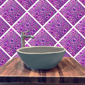 装飾用4"タイル光沢バブル（マゼンタ） タイル