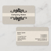 装飾用 – 黒とライトグレー(金ゴールド) 名刺 (正面/裏面)