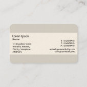 装飾用 – 黒とライトグレー(金ゴールド) 名刺 (裏面)