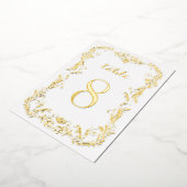 装飾用Bohoフローラ縁どスケータブル番号 箔招待状 (回転した状態)