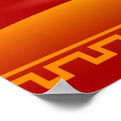 装飾白熱［赤熱］光を放つ灯 ポスター (角)