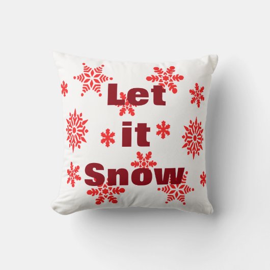 装飾的それが水晶雪片のクリスマス雪が降るようにして下さい クッション (正面)