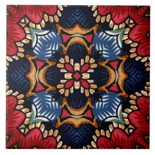 装飾的でイタリアンなマジョリカまたはタラベラのタイル タイル (正面)