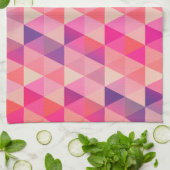 装飾的でカラフルで幾何学的な三角形パターン キッチンタオル (折り畳み)