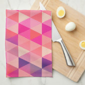 装飾的でカラフルで幾何学的な三角形パターン キッチンタオル (四つ折り)