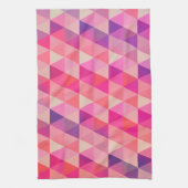 装飾的でカラフルで幾何学的な三角形パターン キッチンタオル (縦)