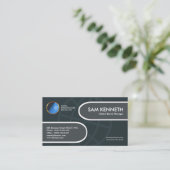 装飾的でスタイリッシュなタブの全体的なデザインのブランド・マネージャ 名刺 (スタンド正面)