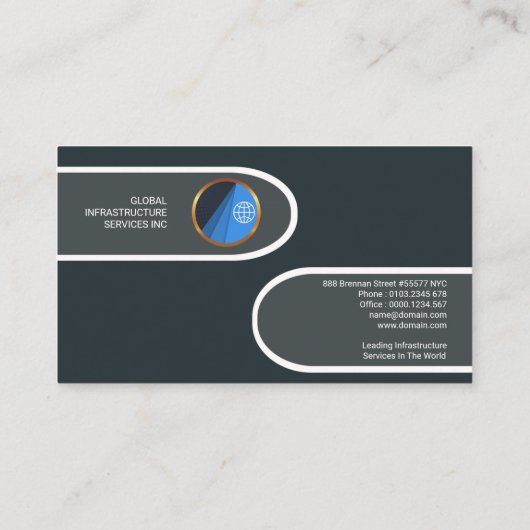 装飾的でスタイリッシュなタブの全体的なデザインのブランド・マネージャ 名刺 (裏面)